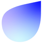 Imagem vetorial de uma gota de água com uma cor de preenchimento gradiente azul.