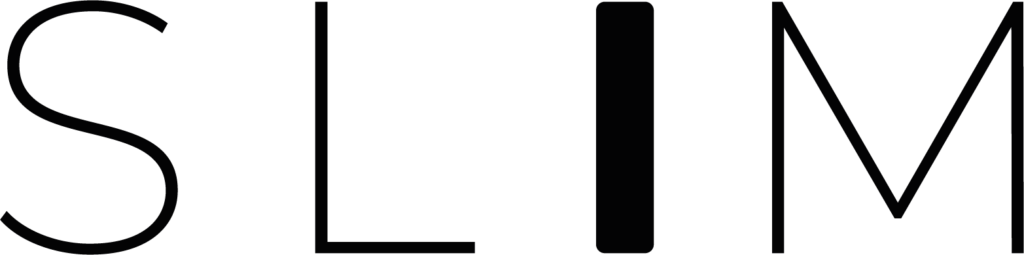 Logotipo do sistema de osmose Hidrosalud SLIM em preto.