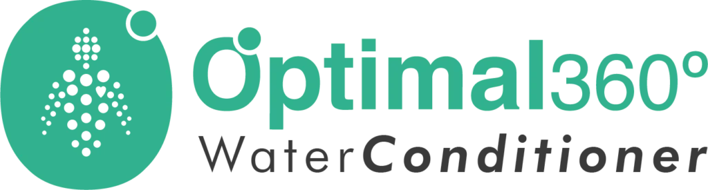 Logotipo da torneira misturadora OPTIMAL 360º da Hidrosalud com o subtítulo "Water Conditioner".
