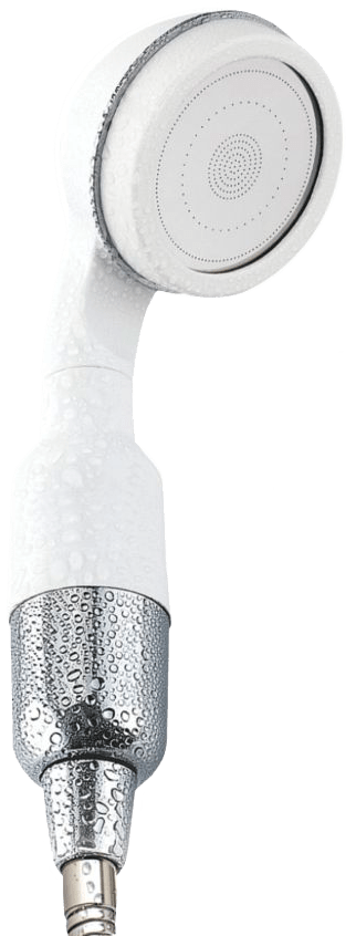 Misturadora de chuveiro monocomando branca na posição vertical